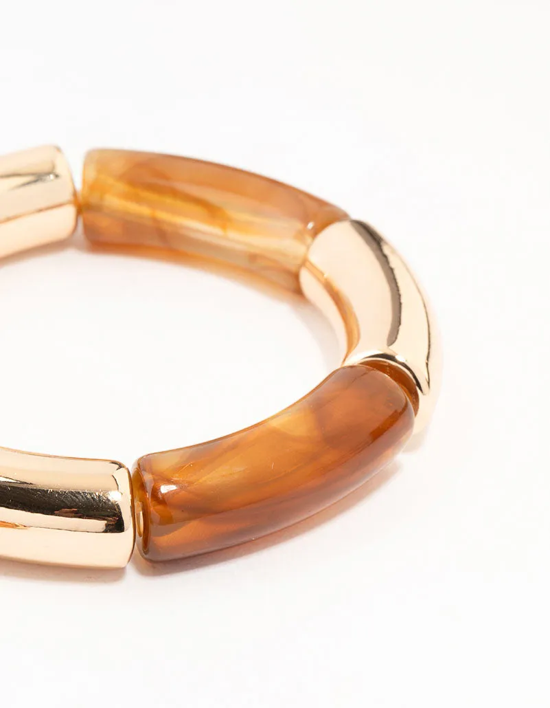Gold & Resin Bangles 2-Pack