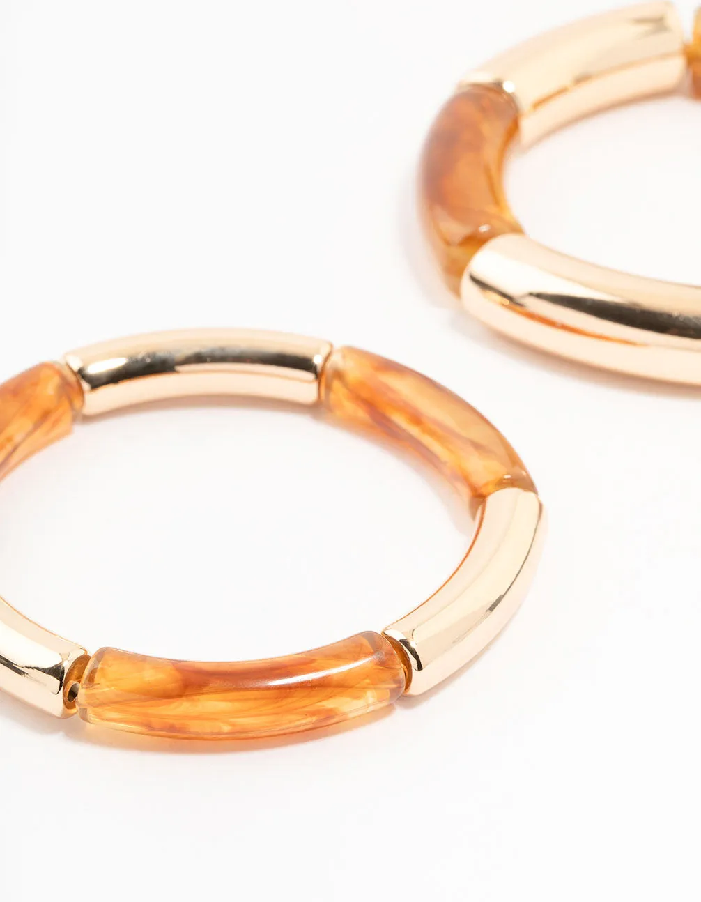 Gold & Resin Bangles 2-Pack