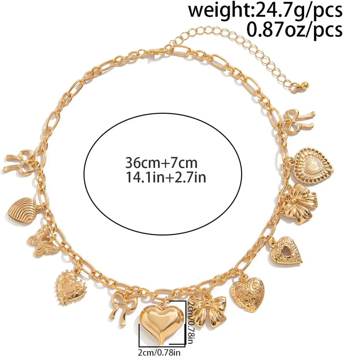 Gold Charm Necklace for Women Gold shell Pearl paperclip Choker necklaces Summer Beach Necklace Boho Charm Jewelry