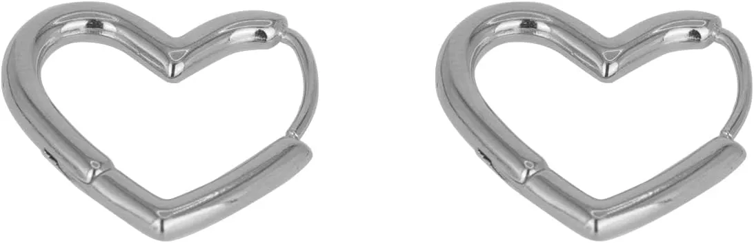 Gold Hoop Earrings for Women Heart Huggie Small Hoop Earrings 18K Gold Plated Stainless Steel Earring Fashion Trendy Jewelry for Women