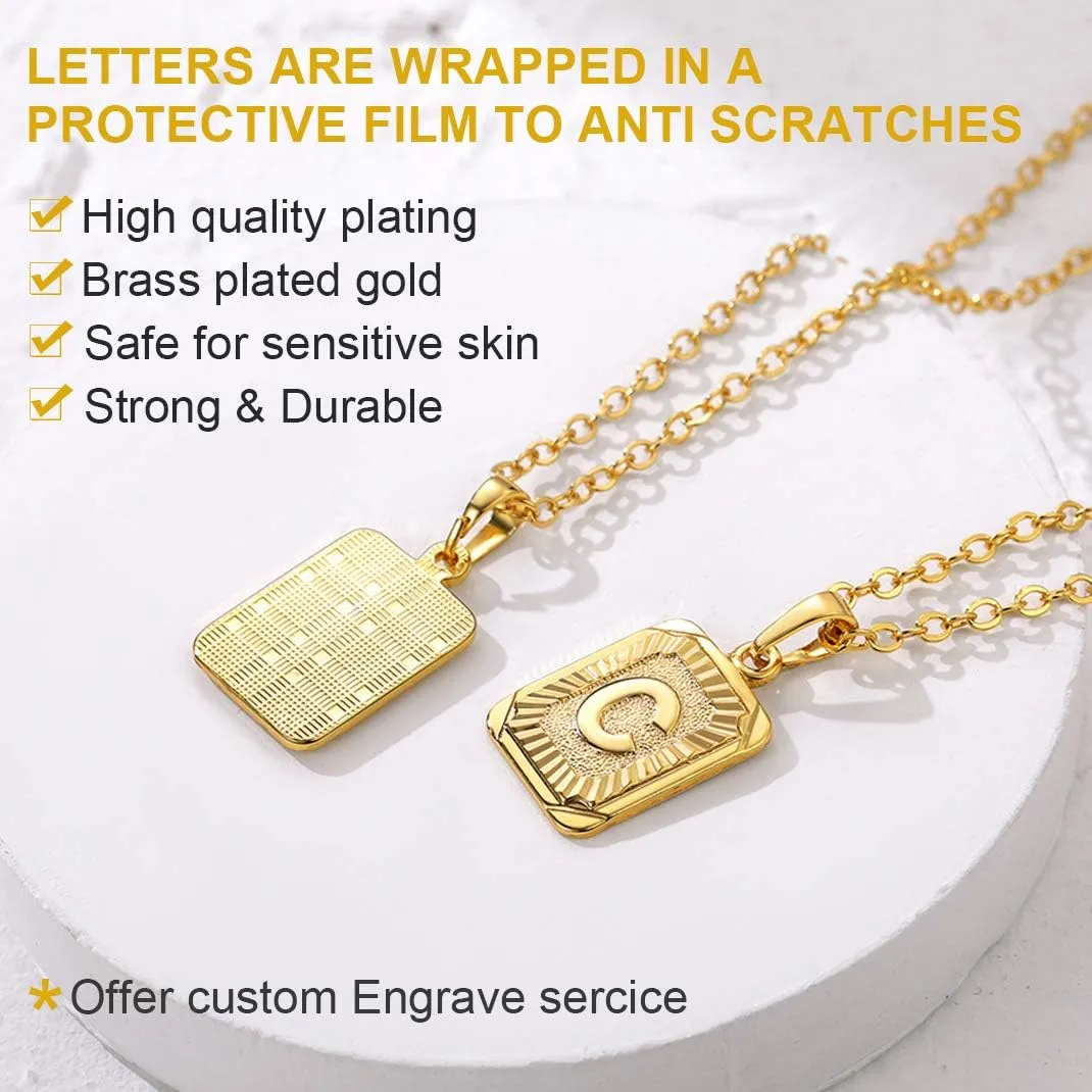GOLDCHIC JEWELRY Initial Necklace for Women, Gold Letter Charm Chain Necklaces for Mother Wife