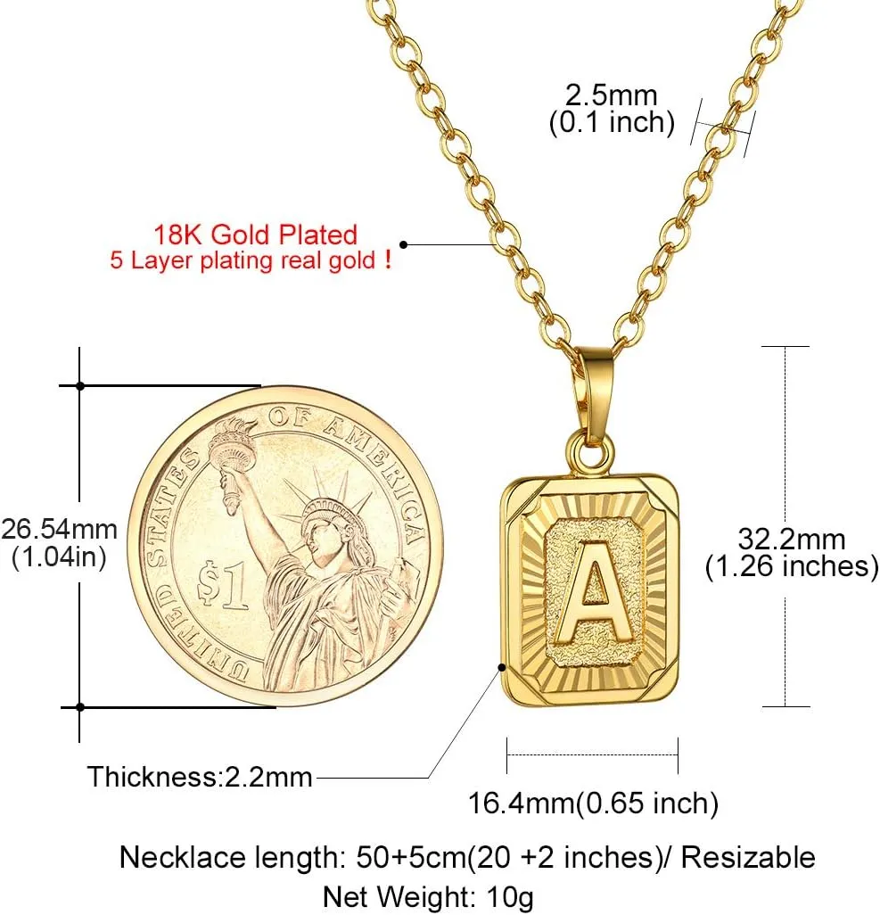 GOLDCHIC JEWELRY Initial Necklace for Women, Gold Letter Charm Chain Necklaces for Mother Wife
