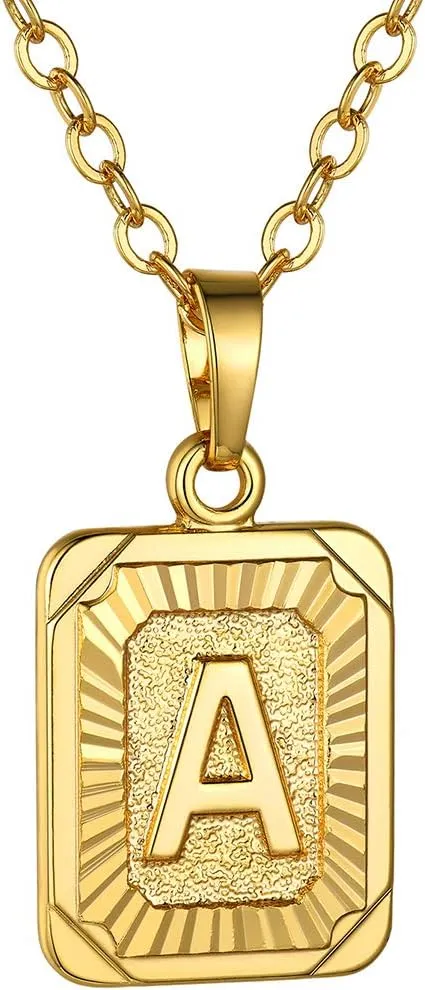 GOLDCHIC JEWELRY Initial Necklace for Women, Gold Letter Charm Chain Necklaces for Mother Wife