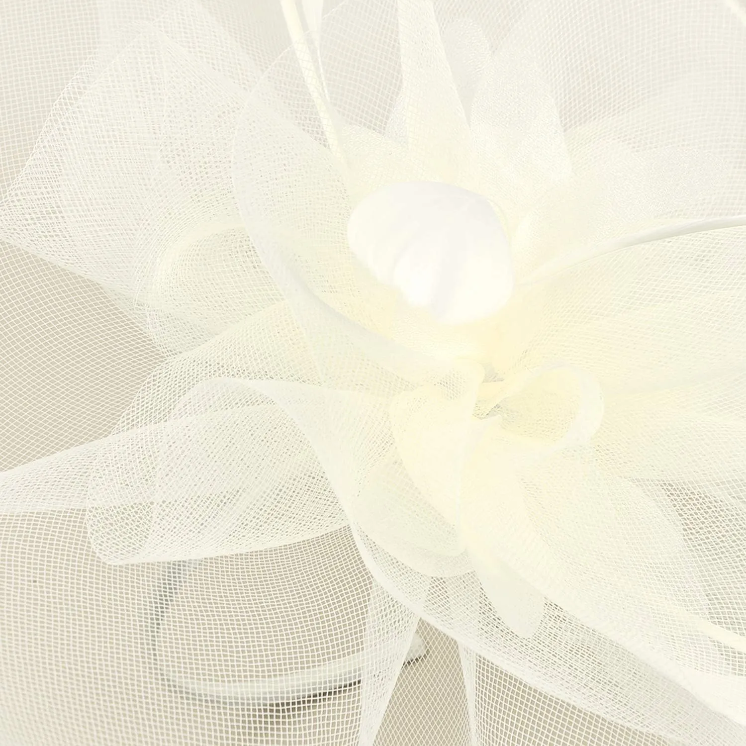 HAOZAIKEJI Women Veil Fascinators Wedding Tea Party Headpiece Organza Fascinators Hat Flower Feather Hair Clip with Headband