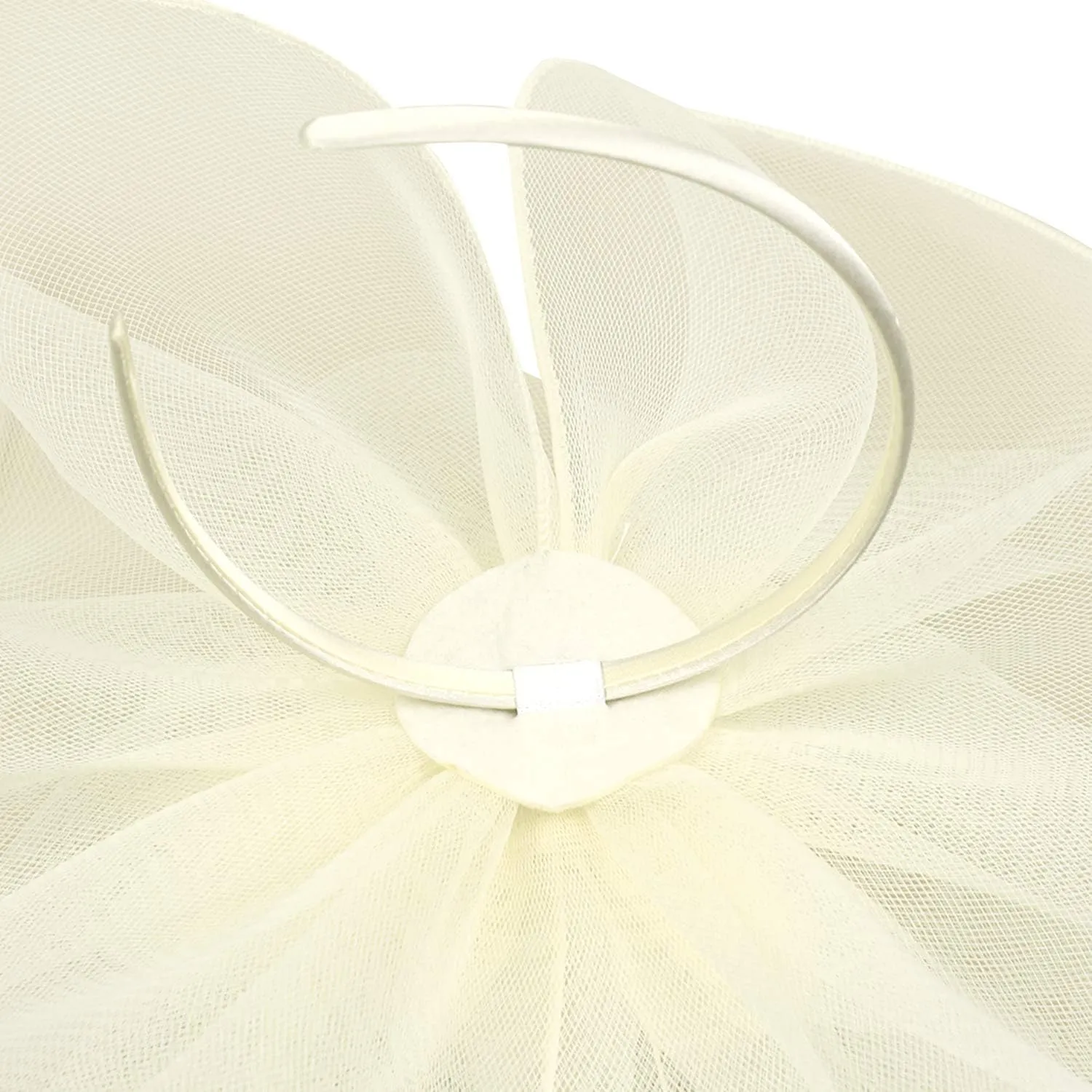 HAOZAIKEJI Women Veil Fascinators Wedding Tea Party Headpiece Organza Fascinators Hat Flower Feather Hair Clip with Headband