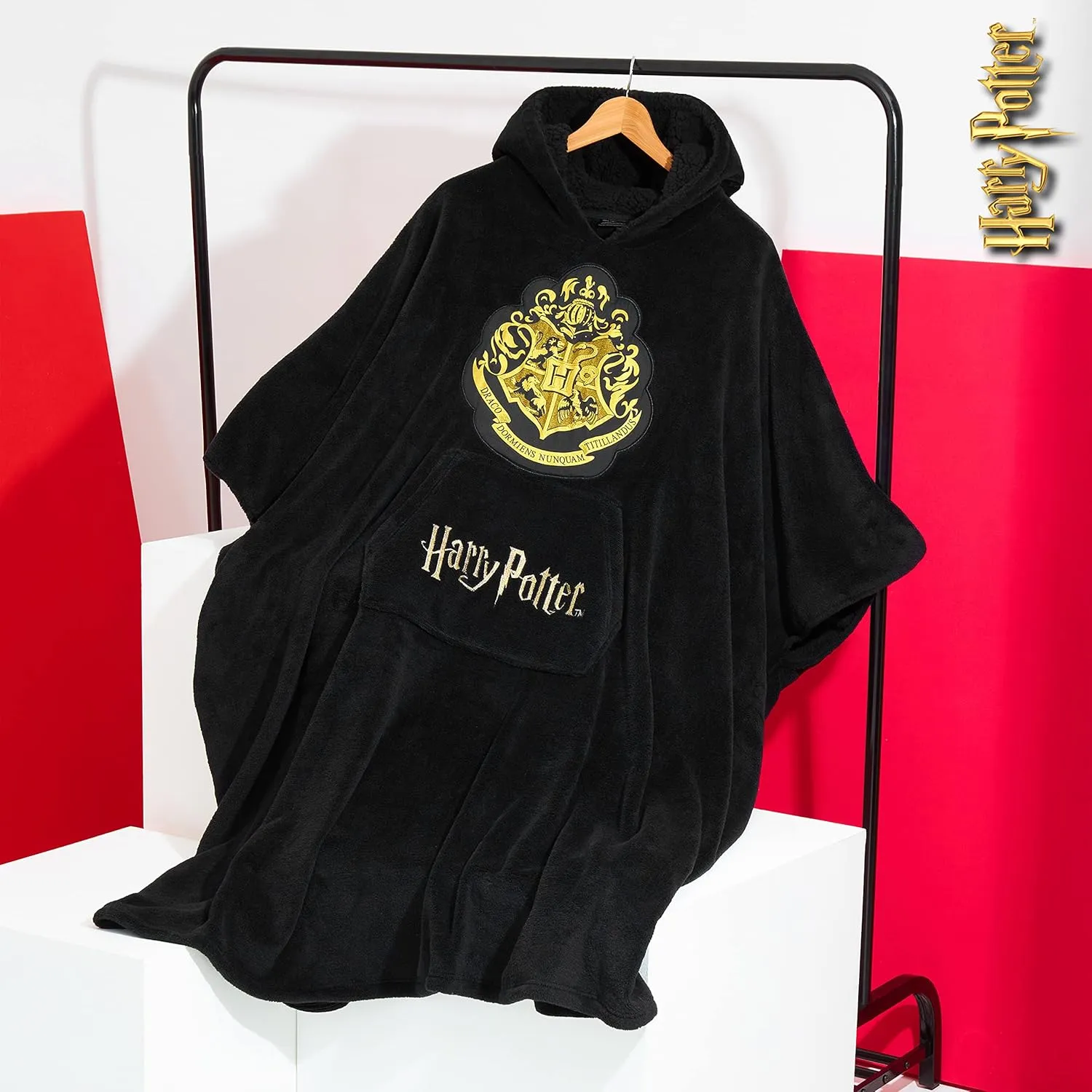 Harry Potter Blanket Hoodie for Kids Cozy Hogwarts Warm Fleece Wearable Blanket