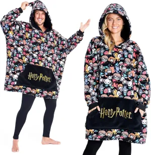 Harry Potter Blanket Hoodie for Kids Cozy Hogwarts Warm Fleece Wearable Blanket