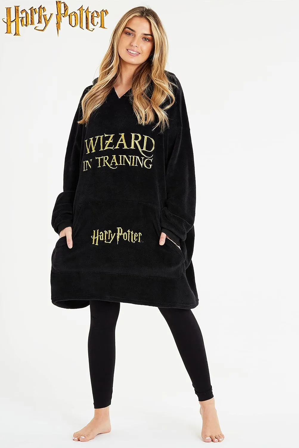 Harry Potter Blanket Hoodie for Kids Cozy Hogwarts Warm Fleece Wearable Blanket