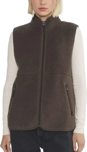Hixiaohe Sherpa Fleece Vest for Women Trendy Warm Sleeveless Vests Jacket Lightweight Zip Coats with Pockets Fall Outerwear