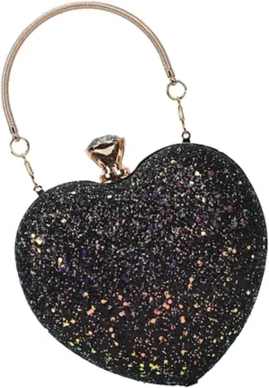 Homoyoyo Cozy Heart Shaped Bag Handbags Crossbody Purse Evening Bag Party Clutch