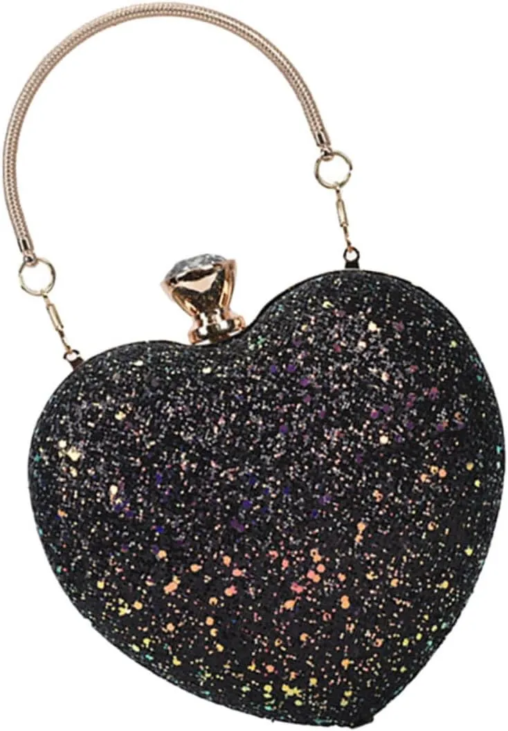 Homoyoyo Cozy Heart Shaped Bag Handbags Crossbody Purse Evening Bag Party Clutch