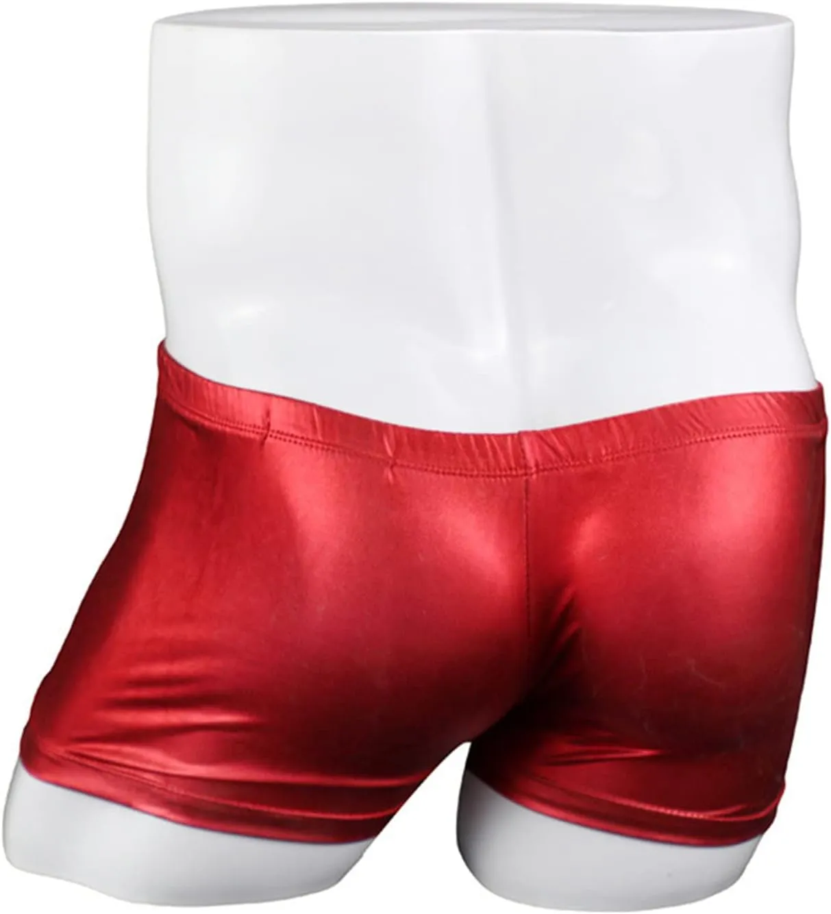 JEShifangjiusu Men Leather Bikini Briefs Underwear Zipper Open Front Pouch G-String Thong Mid Waist Breathable Gay Underwear