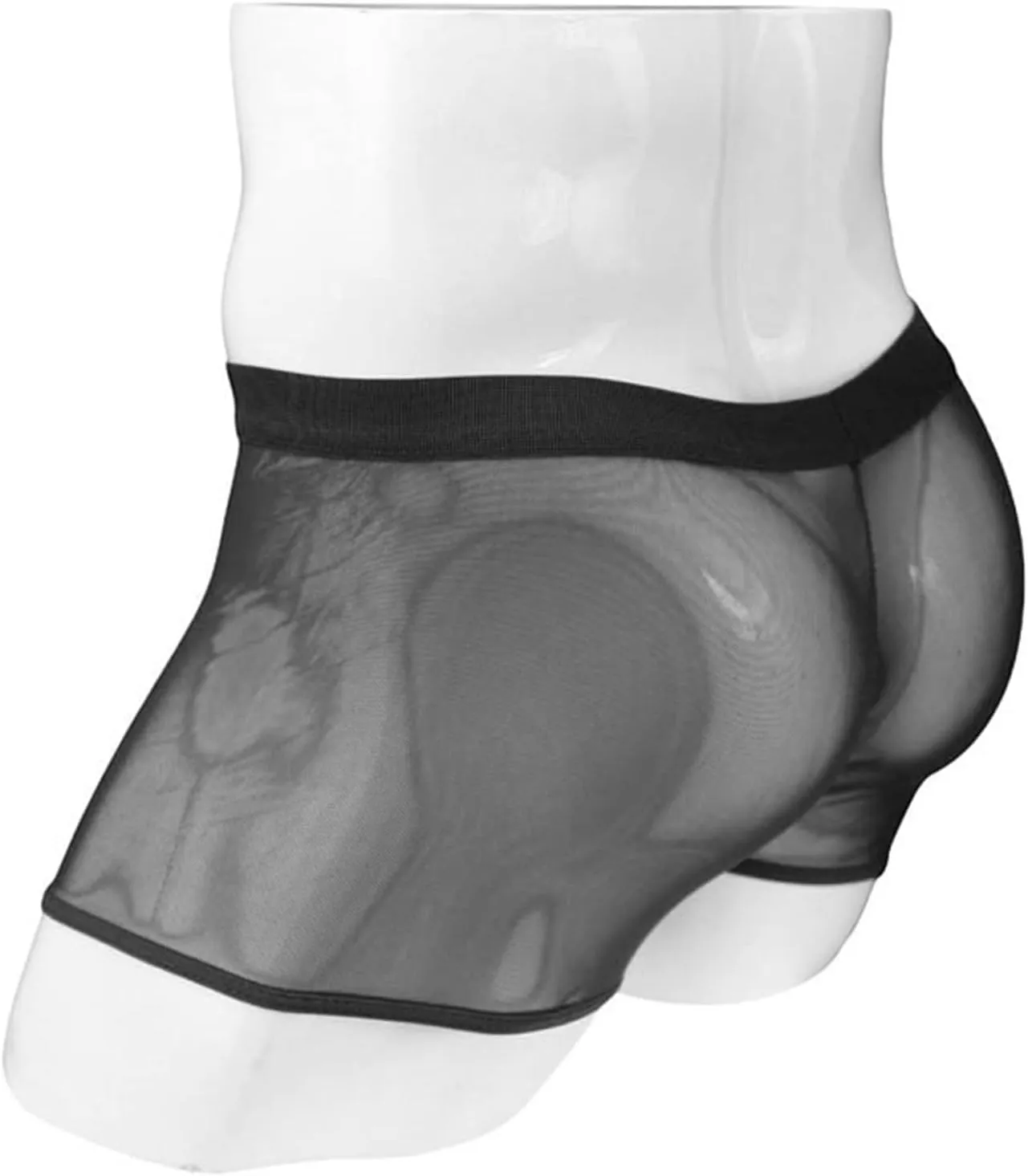 JEShifangjiusu Men's Sexy Mesh Boxer Briefs See Through Breathable Gay Underwear Mid Waist Front Zipper Sissy Trunks Thong