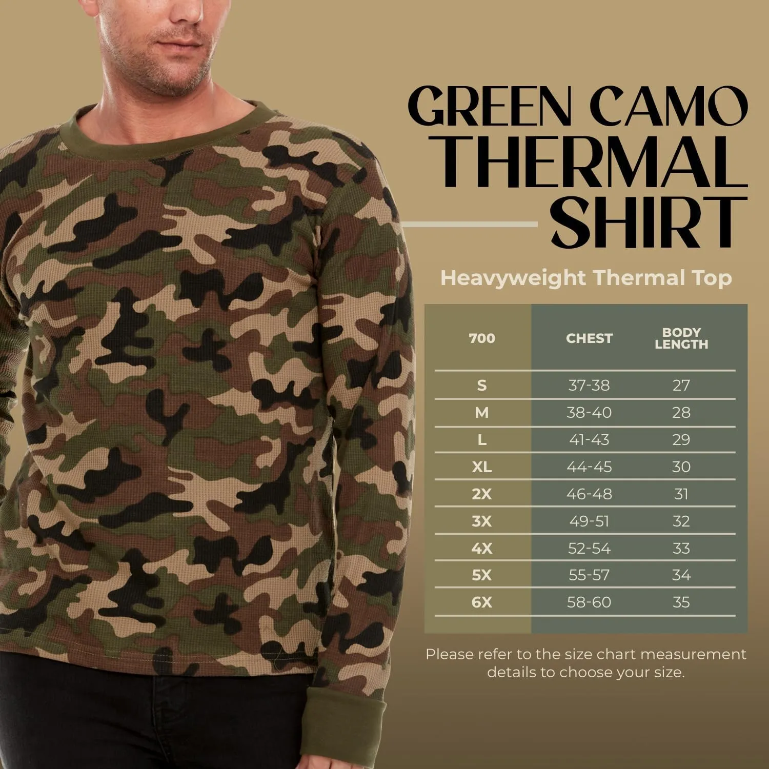 JMR Mens Heavyweight Waffle Thermal Shirt - 100% Cotton Long Sleeve - Wear as Base Layer or Standalone - Warm & Breathable