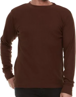 JMR Mens Heavyweight Waffle Thermal Shirt - 100% Cotton Long Sleeve - Wear as Base Layer or Standalone - Warm & Breathable