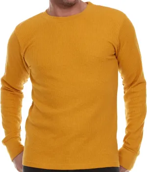 JMR Mens Heavyweight Waffle Thermal Shirt - 100% Cotton Long Sleeve - Wear as Base Layer or Standalone - Warm & Breathable