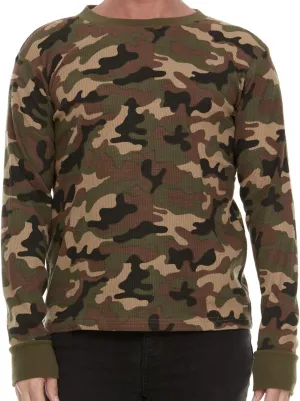JMR Mens Heavyweight Waffle Thermal Shirt - 100% Cotton Long Sleeve - Wear as Base Layer or Standalone - Warm & Breathable