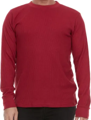 JMR Mens Heavyweight Waffle Thermal Shirt - 100% Cotton Long Sleeve - Wear as Base Layer or Standalone - Warm & Breathable