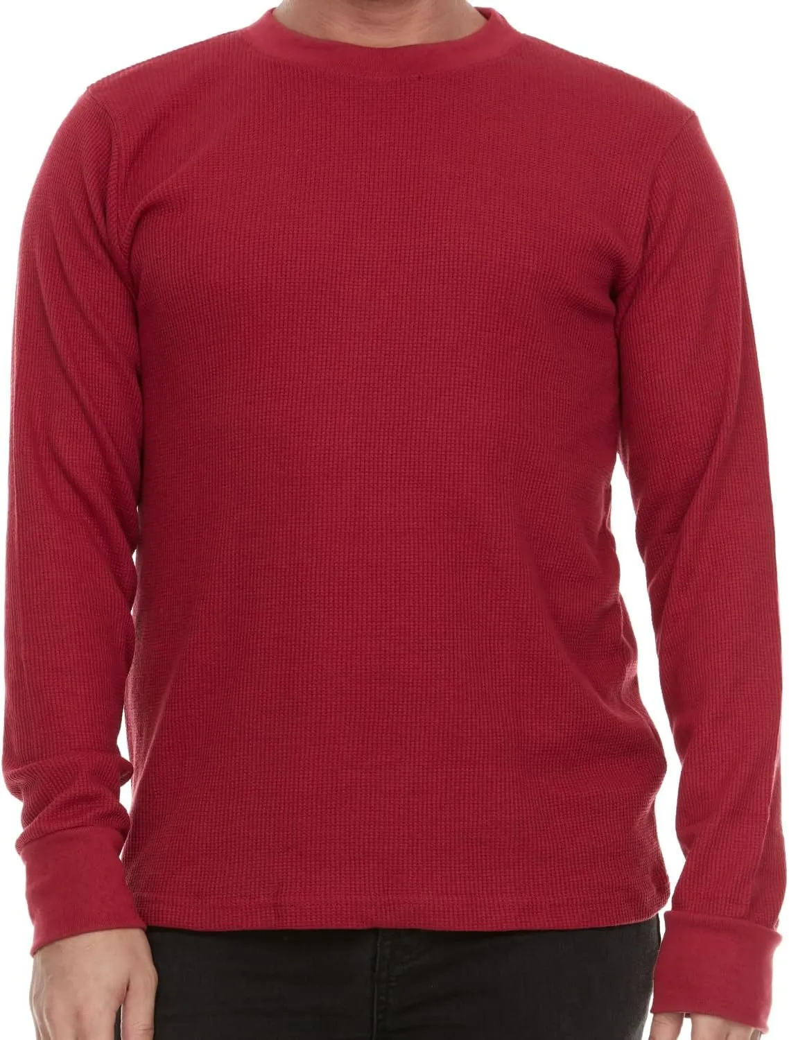 JMR Mens Heavyweight Waffle Thermal Shirt - 100% Cotton Long Sleeve - Wear as Base Layer or Standalone - Warm & Breathable