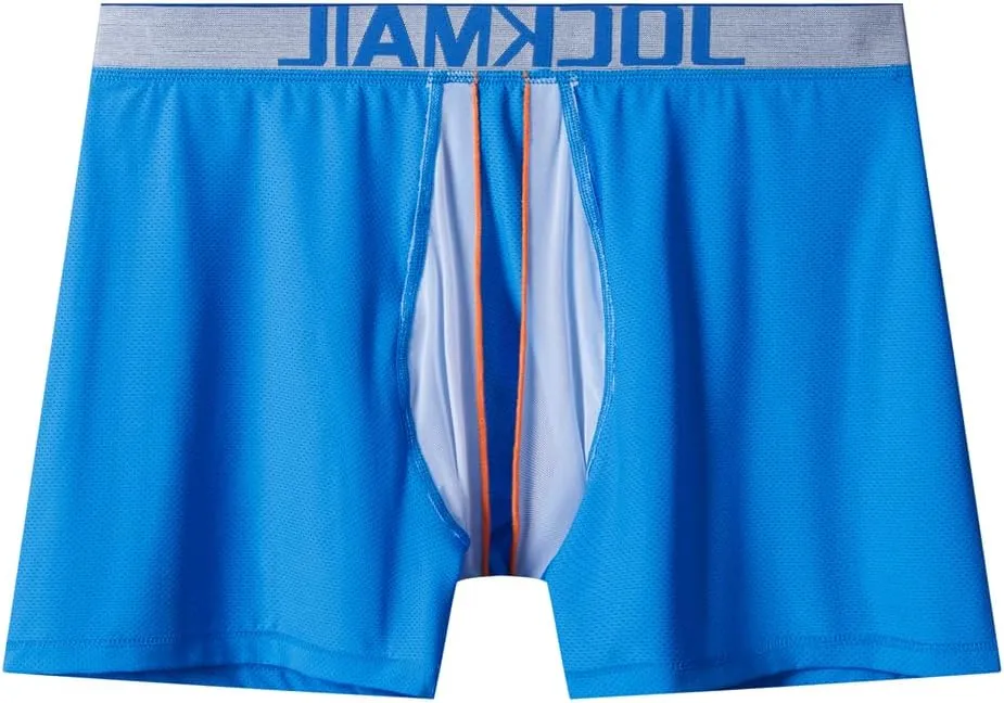 JOCKMAIL Mens Boxer Shorts Modal Soft Mens Underwear with Dual Pouch Trunks and Fly Micro-Separate Pouches