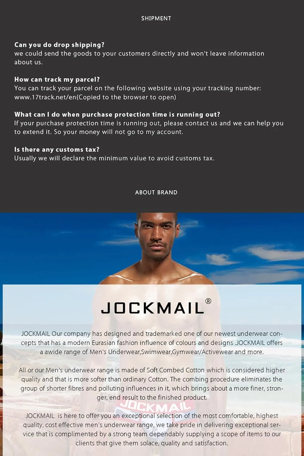 JOCKMAIL Mens Boxer Shorts Modal Soft Mens Underwear with Dual Pouch Trunks and Fly Micro-Separate Pouches
