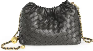 Joryin Woven Women's Crossbody Bag & Evening Purse, Trendy Dumpling Clutch & Hobo Cloud Shoulder Bag Trendy Dumpling Clutch