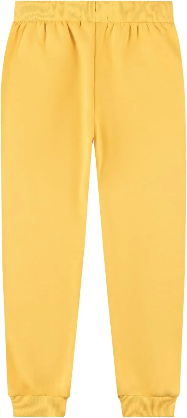 Kid Nation Kids Unisex Soft Brushed Fleece Casual Pull On Jogger Sweatpants with Pockets for Boys or Girls
