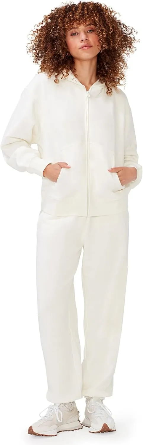 KUT & SO Zip Hoodie for Women  Oversized, Boyfriend Fit  Cozy Loungewear Premium Midweight Fleece