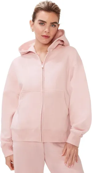 KUT & SO Zip Hoodie for Women  Oversized, Boyfriend Fit  Cozy Loungewear Premium Midweight Fleece