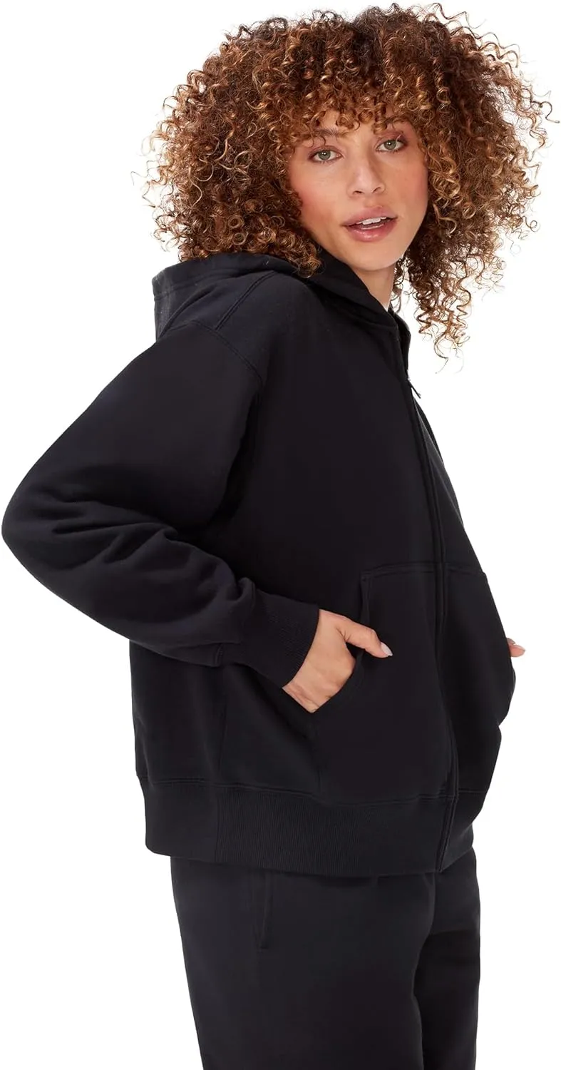 KUT & SO Zip Hoodie for Women  Oversized, Boyfriend Fit  Cozy Loungewear Premium Midweight Fleece