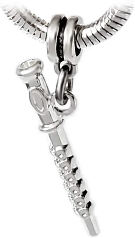 LaBenie Dangle Music Flute Charm Bead