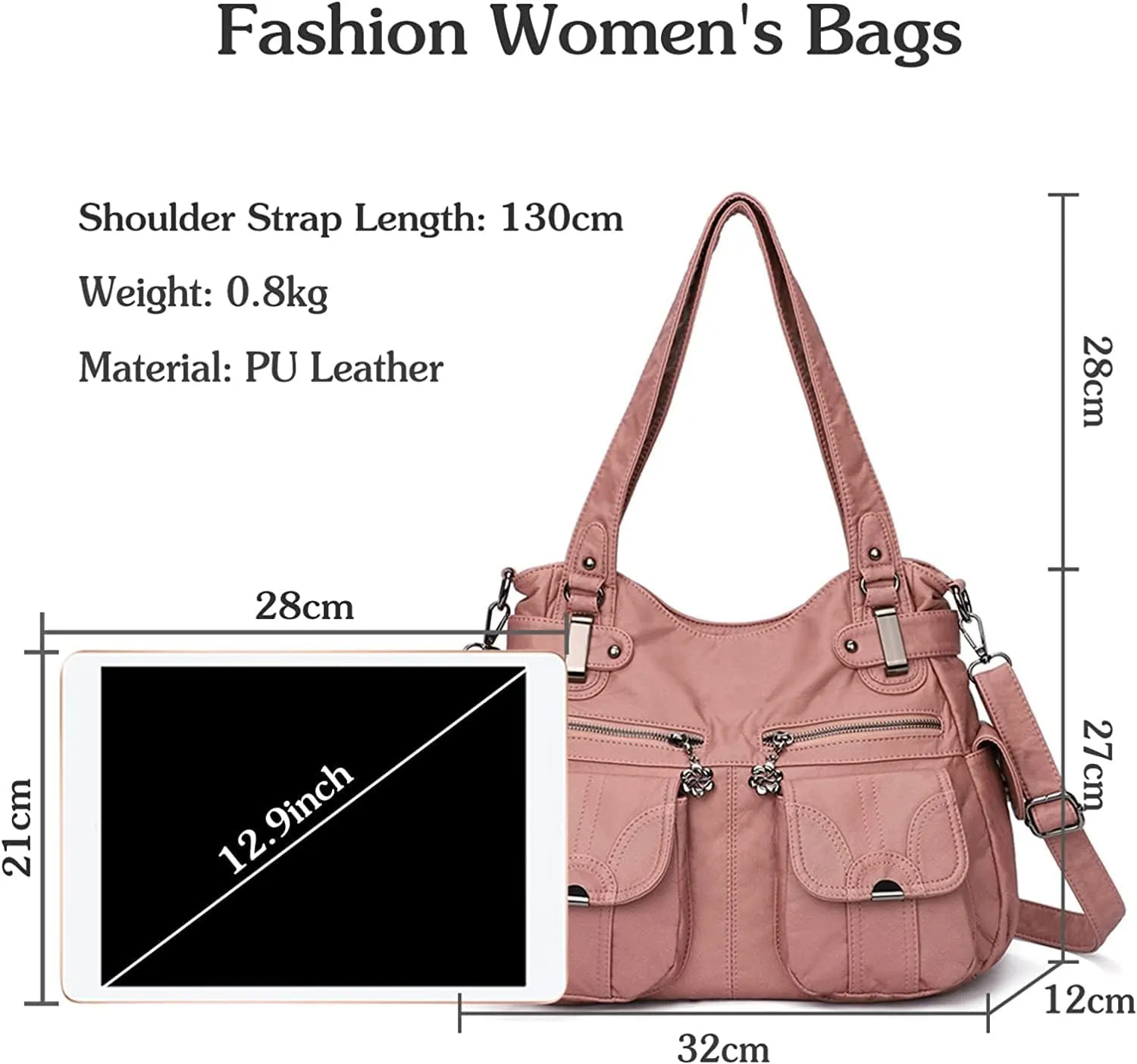Large Hobo Bags Women's Crossbody Shoulder Bag Vintage Satchel Purse