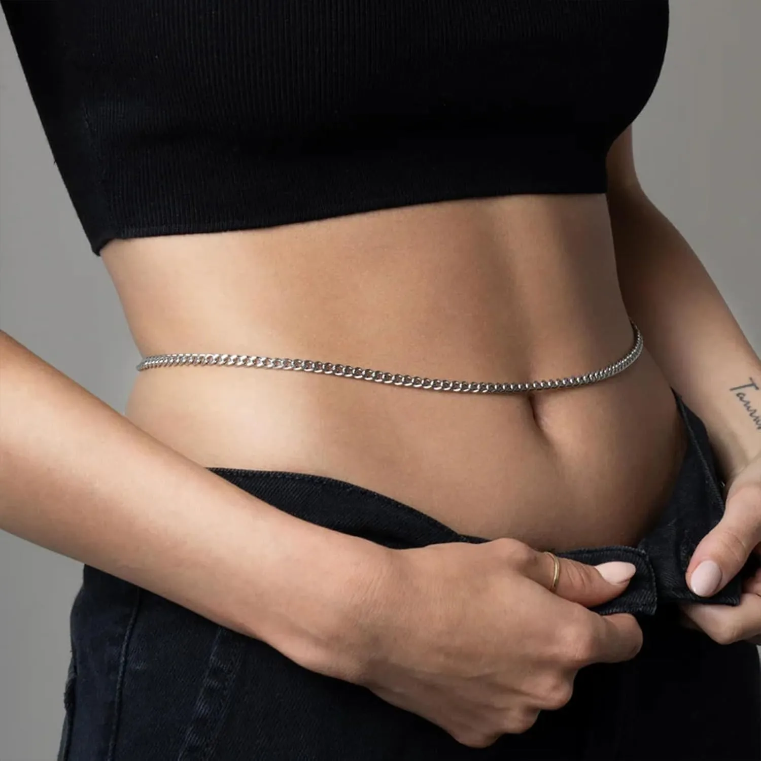 Layered Waist Chain Adjustable Bikini Belly Chain Summer Waist Chain Beach Belly Chain for Women Gold Waist Chain MultiLayer Metal Waist Chain Body Chain Beach Waist Jewelry