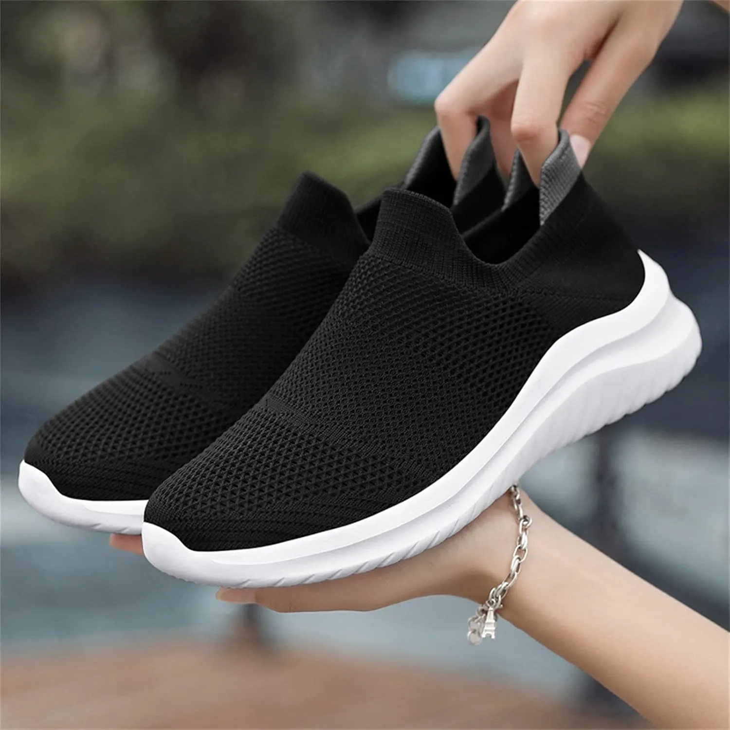Lightweight Work Shoes for Men Comfortable Breathable Lightweight Tennis Shoe Outdoor Non Slip Jogging Sneakers
