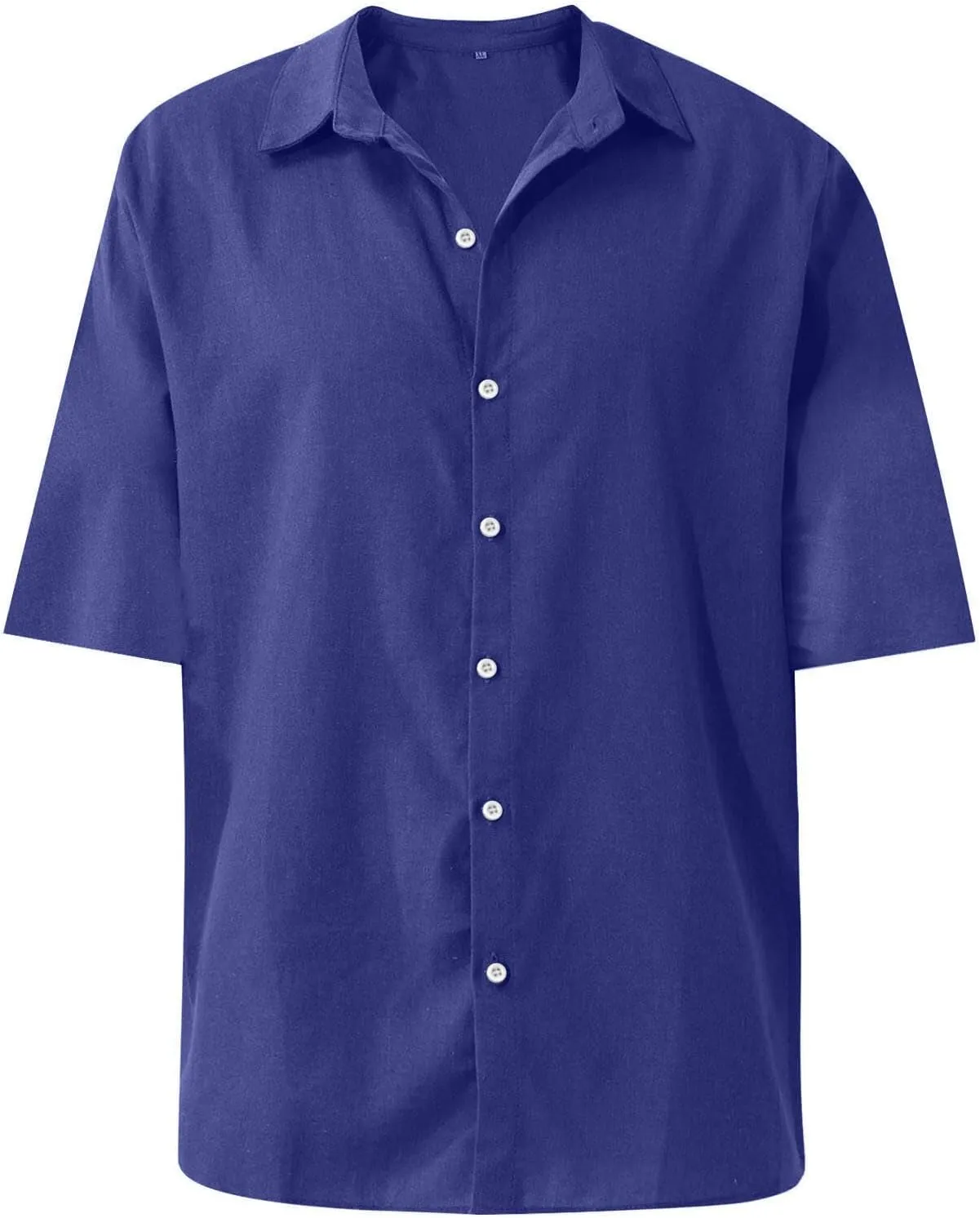 Linen Shirts for Men Cuban Shirts Guayabera Button Down Shirt Short Sleeve Summer Hawaiian Shirt