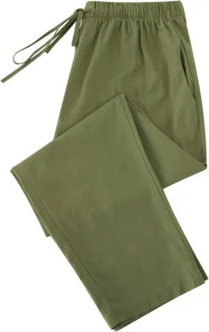 Lmdudan 2025 Women Casual Cotton Linen Pants Lightweight Summer Elastic Waist Beach Pants Plus Size Solid Lounge Long Trouser