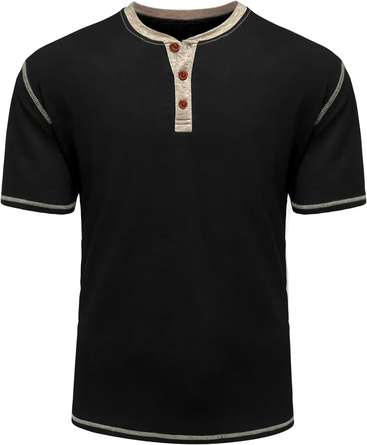 LOGEEYAR Men's Henley Shirts Short Sleeve Basic Casual Shirt Lightweight Button T-Shirts