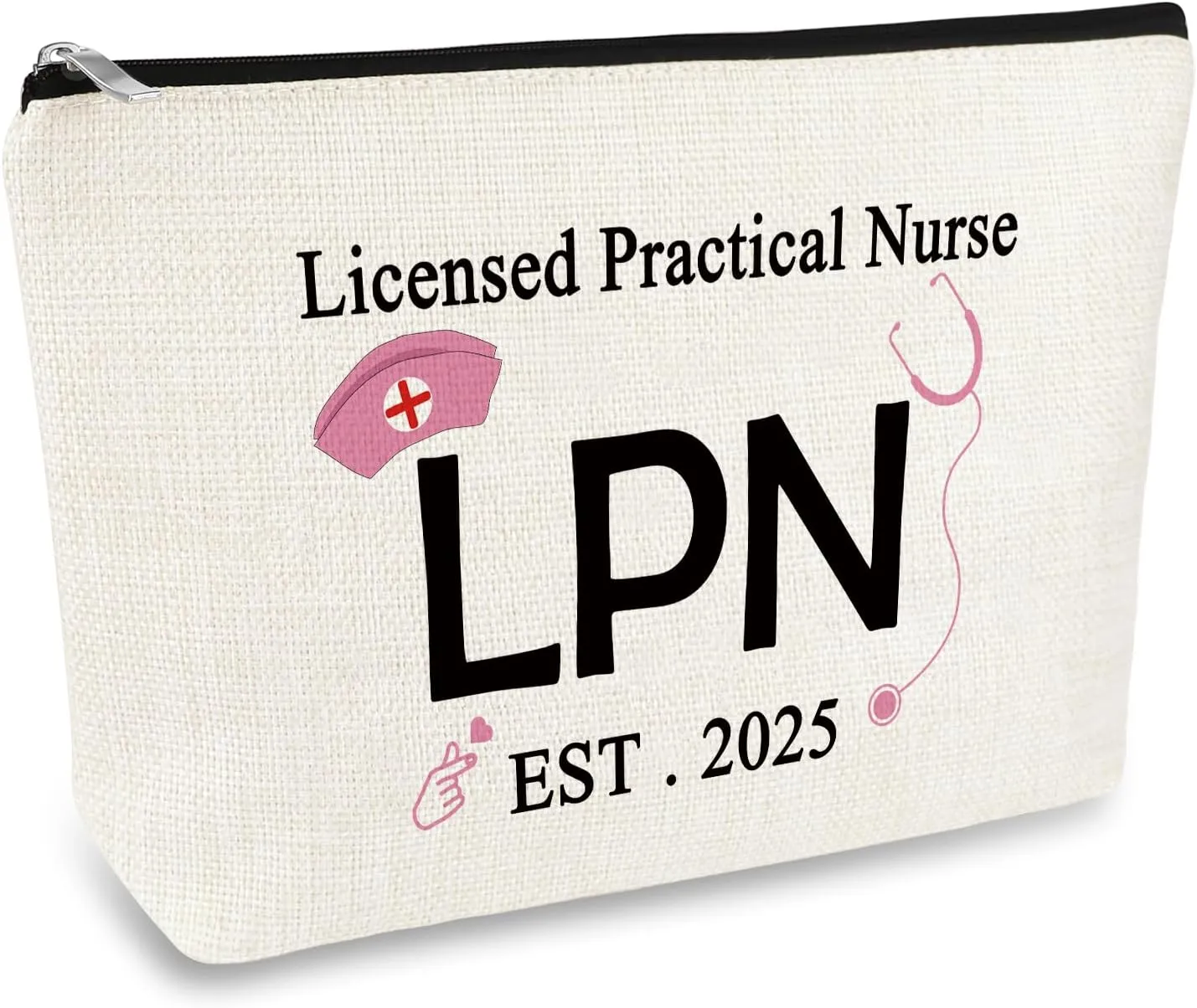 LPN Nurse Gifts Licensed Practical Nurse Gifts Makeup Bag Nursing Graduation Gift Cosmetic Bag Birthday Christmas Nurses Week Gift for LPN Nurses RN Medical Student Inspirational Present Travel Pouch