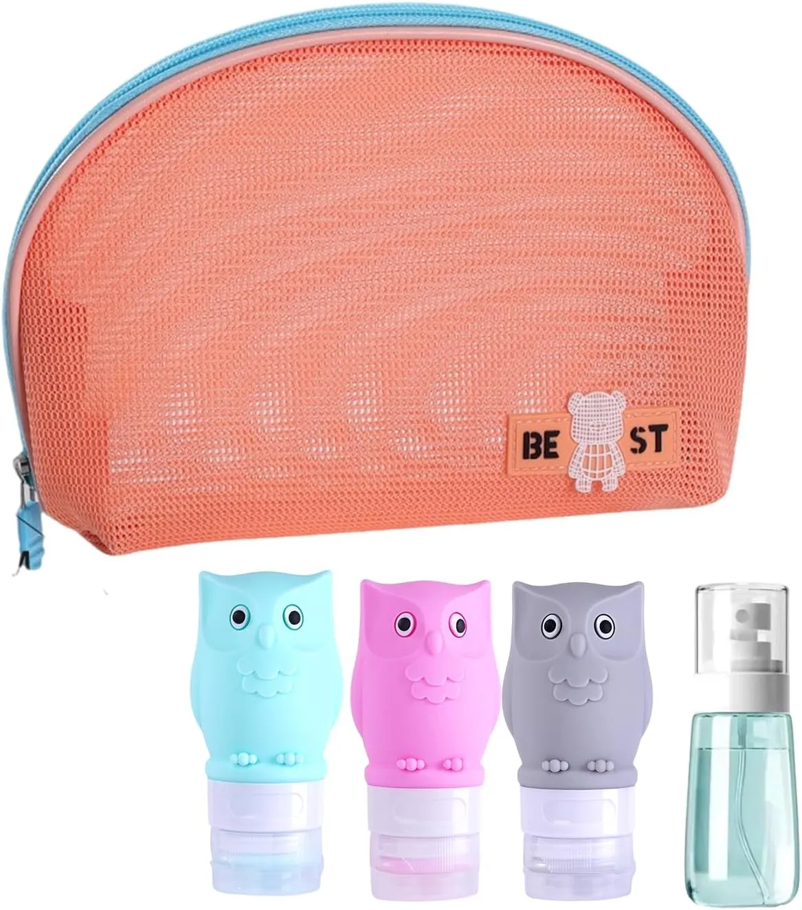 makeup bags with Travel Bottles, cosmetic bag with toiletries bottles,travel containers for toiletries with travel makeup bags