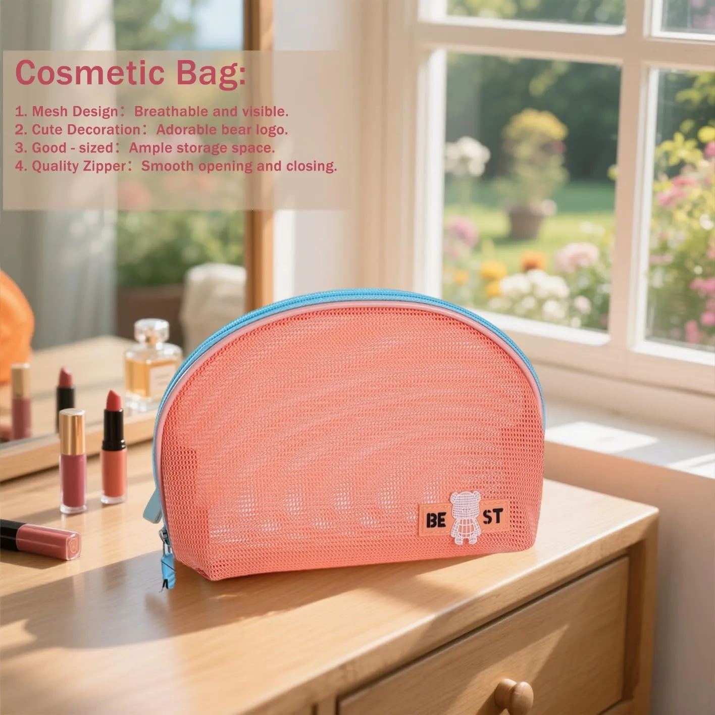 makeup bags with Travel Bottles, cosmetic bag with toiletries bottles,travel containers for toiletries with travel makeup bags