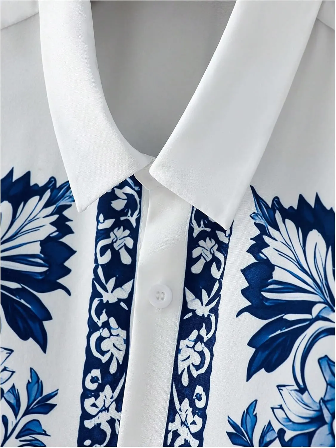 Men's Big and Tall Floral Shirts Button Down Short Sleeve Hawaiian Shirts Tops