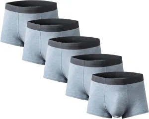 Men's Breathable Modal Underwear Multipack Boxer Briefs No Fly with Comfortable Male Underwear Boxer Briefs