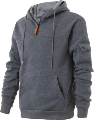 Mens Hoodies Fleece Casual Coats Autumn Classic Trendy Long Sleeve Multi Pocket Zipper Blouse Jacket Fashion Tops