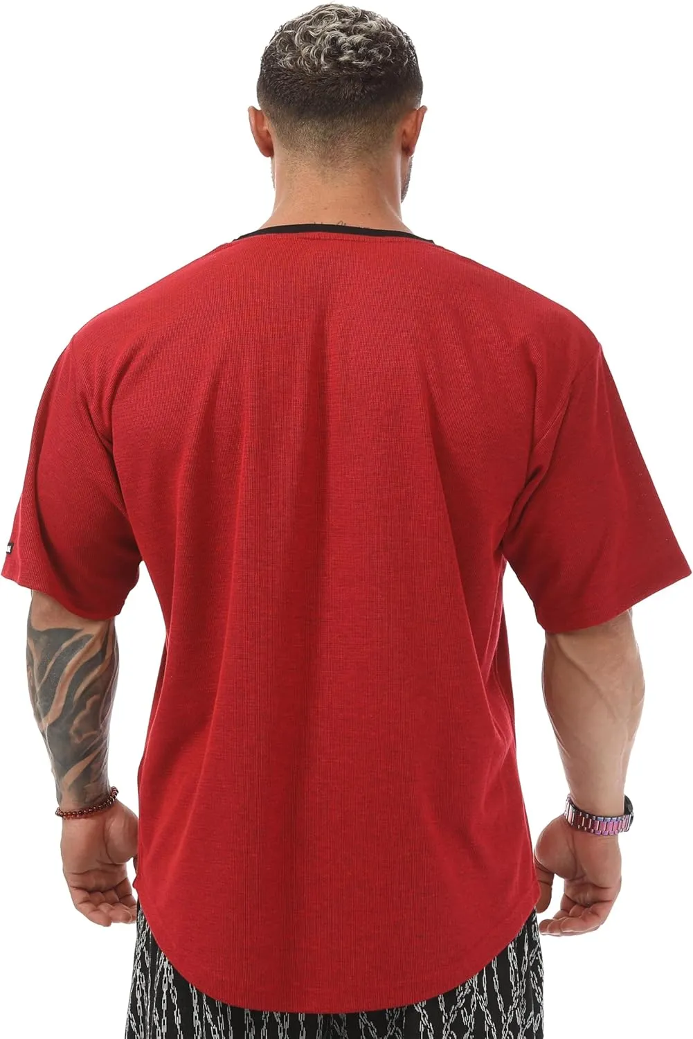 Men's Oversize Gym Fitness and Bodybuilding T-Shirt, Cotton O-Neck Lifestyle Top
