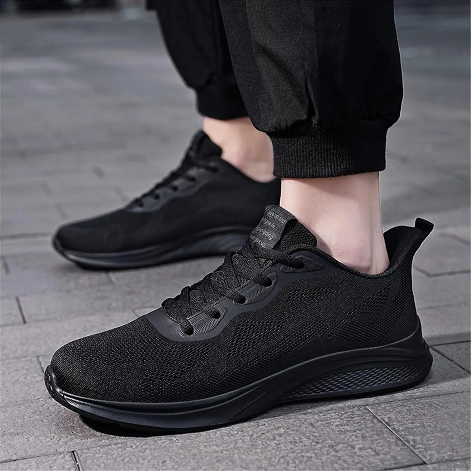 Men's Recovery Shoes Lace Up Solid Running Shoes Casual Fashion Sneakers Lightweight Air 1 Sneaker Shield for Mens