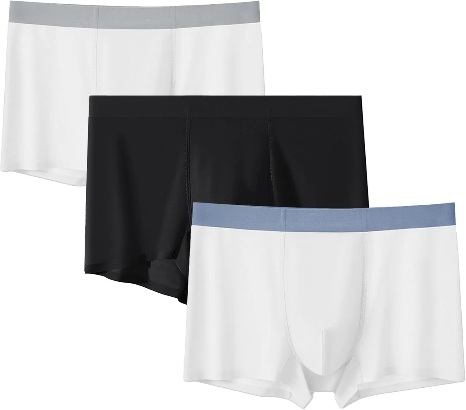 Men's See Through Mesh Boxer Briefs Ultra-Thin Breathable Male Underpants Soft Comfortable Ice Silk Underwear
