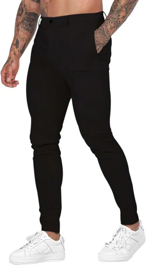 Mens Slim Fit Casual Stretch Khaki Pants with Pockets Straight Flat-Front Golf Slacks for Men Breathable Chinos Dress Pants