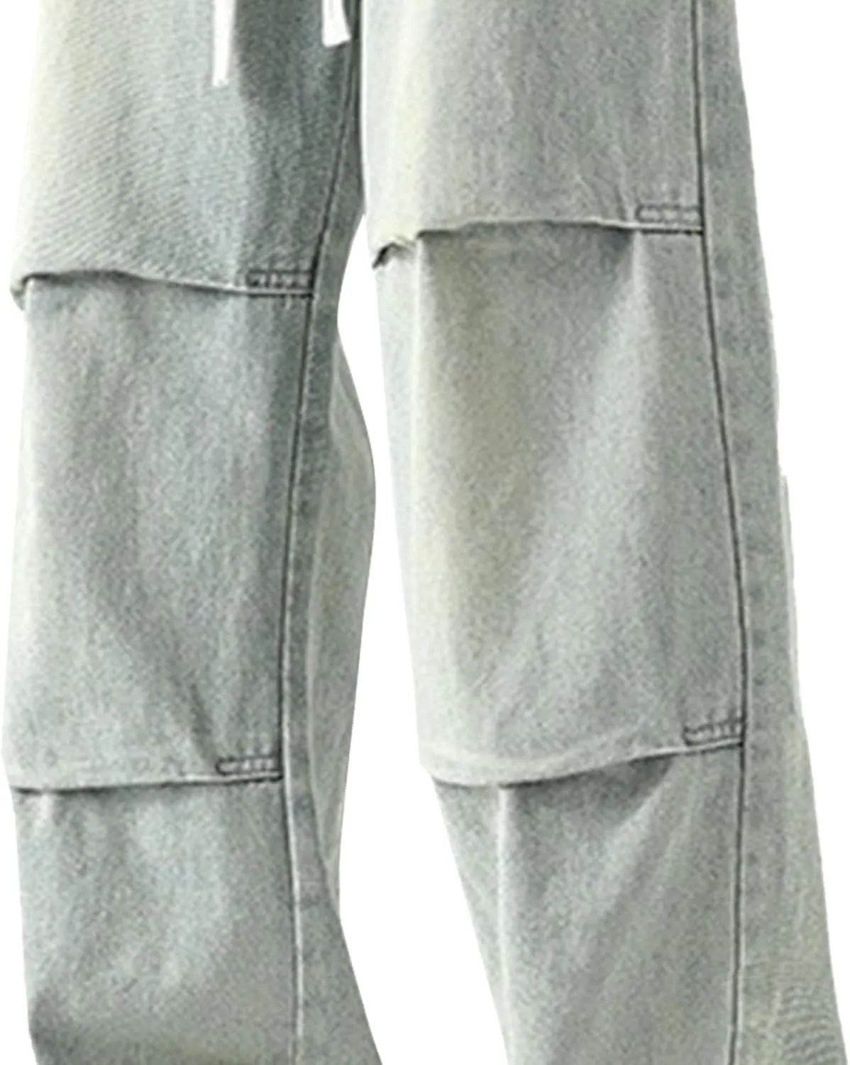 Men's Stretch Jeans Slim Straight Cargo Jeans Straight Comfort Elastic Waist Casual Pants Hip Hop Pants with Pockets