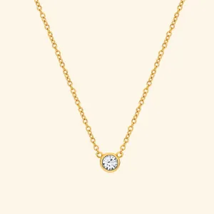 Mini Crystal Bezel Necklace