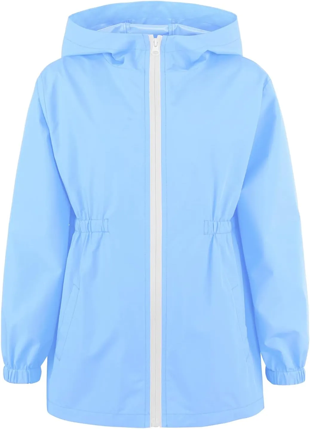 MODAFANS Girls Boys Rain Jacket Lightweight Waterproof Hooded RainCoats Windbreaker for Outdoor 4-13year